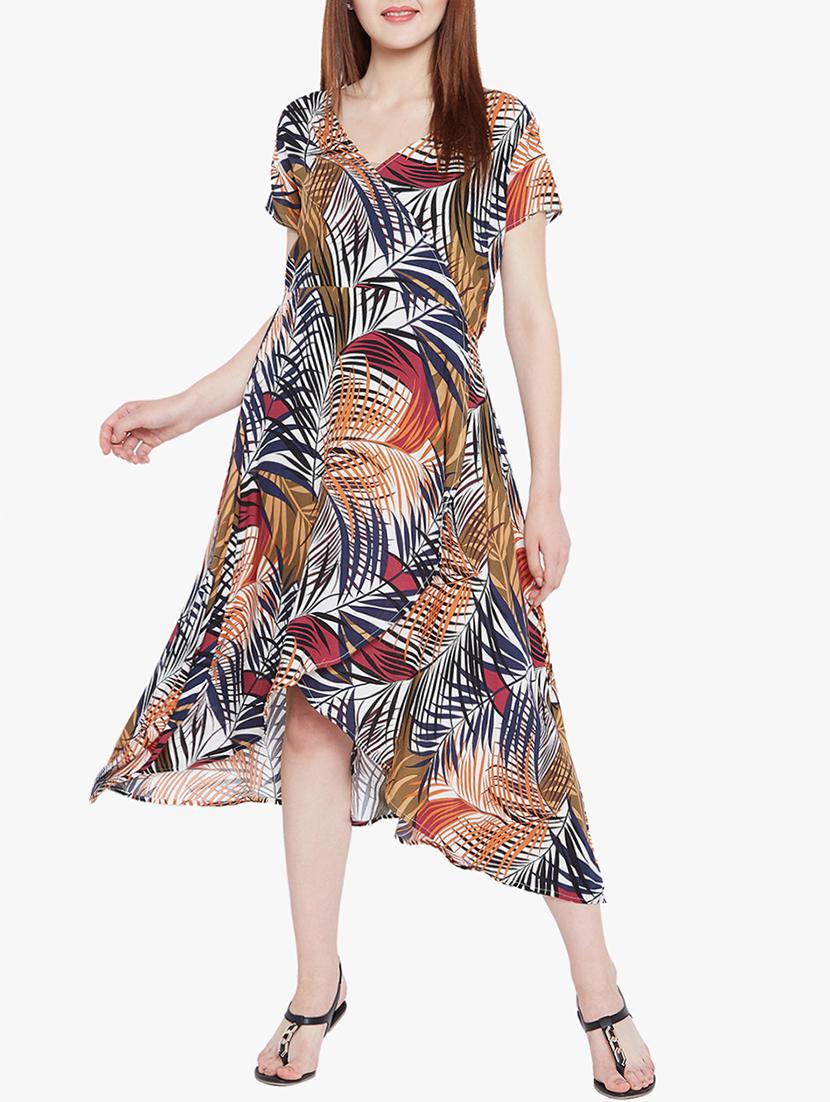 Tropical print asymmetrical dress - 15412837 - Zoom Image - 1