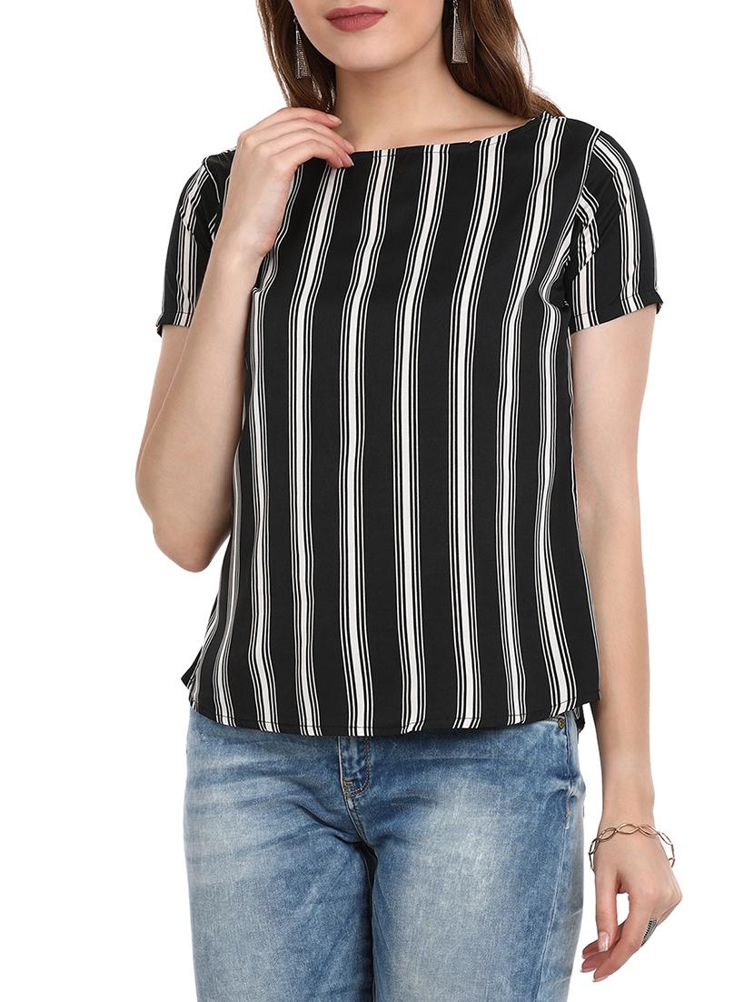 Striped round neck top - 15412850 - Zoom Image - 1