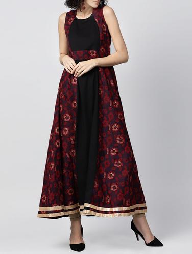 Printed a-line kurta - 15412941 - Very Small Image - 1