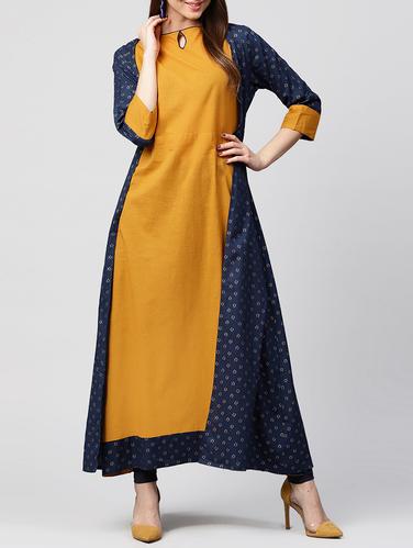 Layered printed kurta - 15412957 - Very Small Image - 1