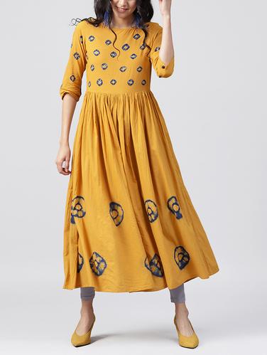 Flared printed kurta - 15412994 - Very Small Image - 1