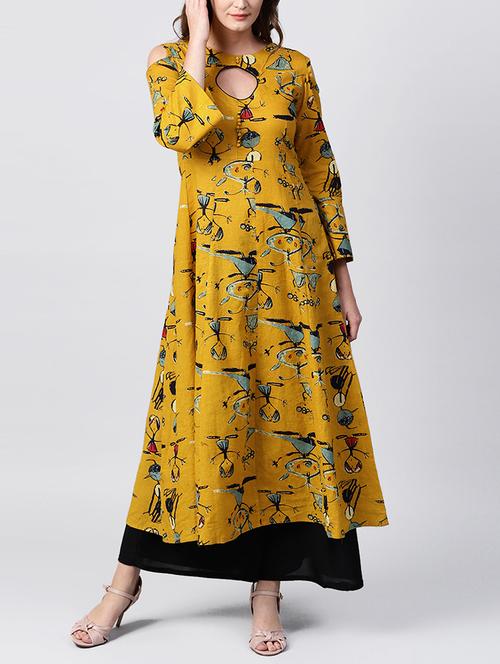 anarkali conversational kurta - 15412997 - Standard Image - 1