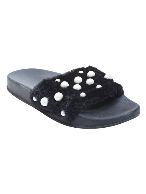 black slip on flip flop - 15413021 - Standard Image - 1