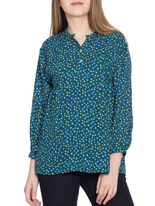 polka dotted gathered top - 15413029 - Standard Image - 1