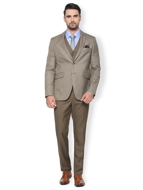 brown polyester blend suit - 15413061 - Standard Image - 1