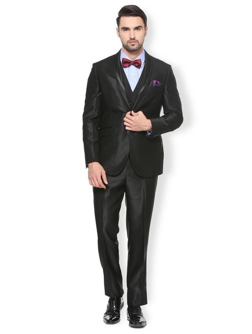 black terry rayon 3 piece suit - 15413074 - Standard Image - 1