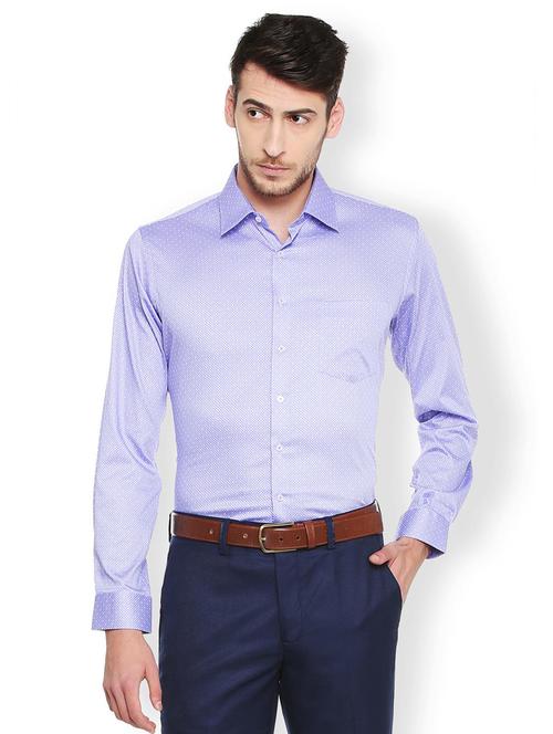 light blue cotton blend formal shirt - 15413116 - Standard Image - 1