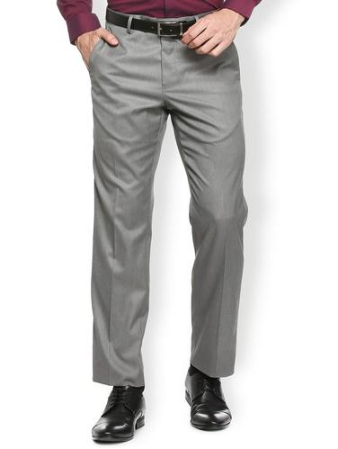 grey polyester blend flat front formal trouser - 15413120 - Very Small Image - 1