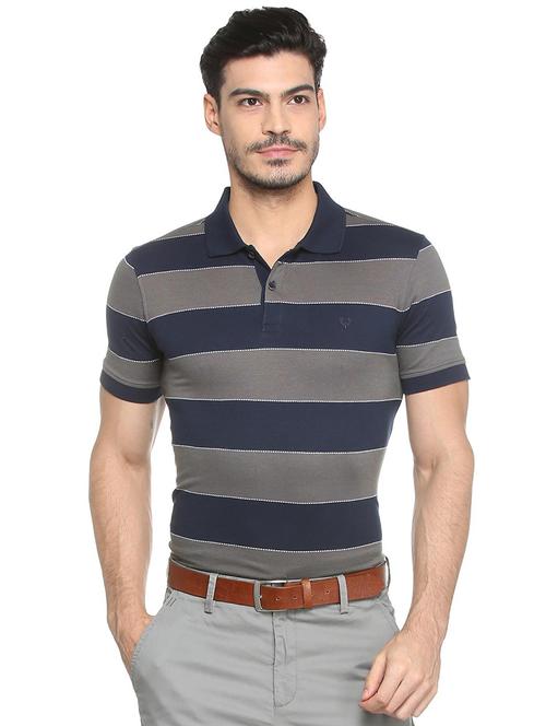 blue cotton blend polo t-shirt - 15413141 - Standard Image - 1