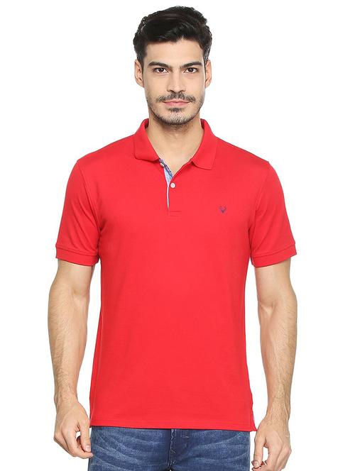 red cotton blend polo t-shirt - 15413146 - Standard Image - 1