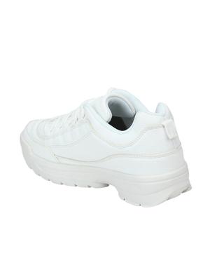 white lace-up sneakers - 15413152 - Standard Image - 3