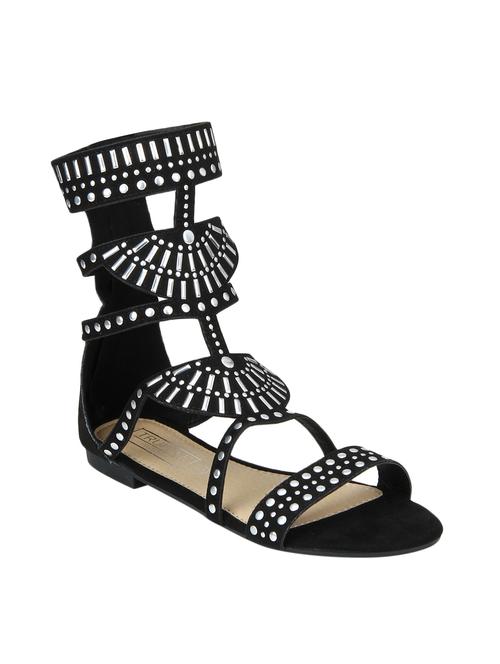 black slip on sandals - 15413165 - Standard Image - 1