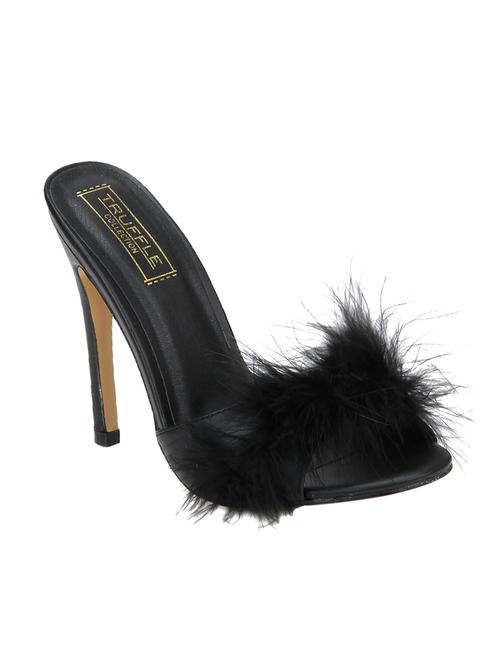 black slip on sandals - 15413167 - Standard Image - 1
