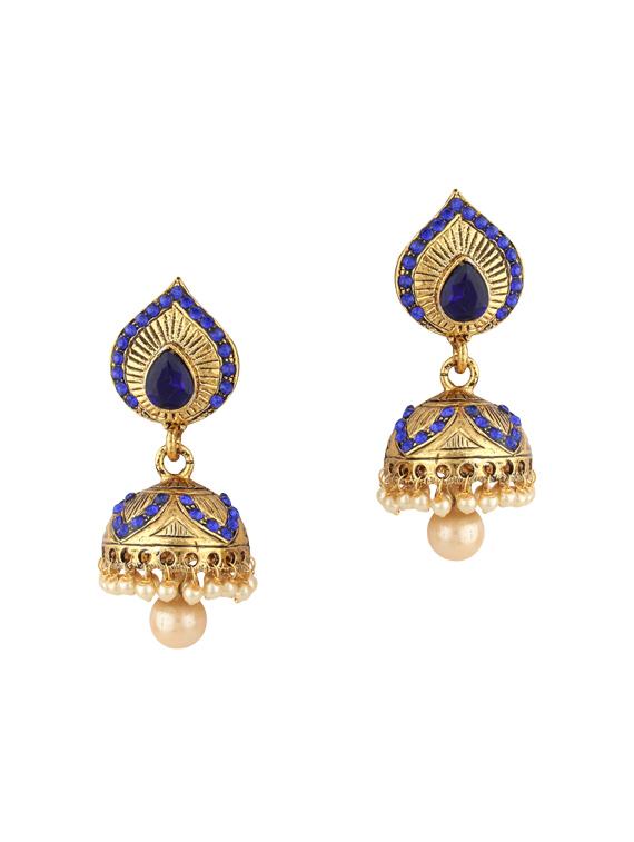 silver zinc jhumka - 15413203 - Zoom Image - 1