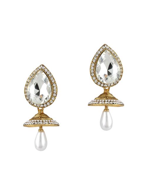 gold zinc jhumka - 15413215 - Standard Image - 1