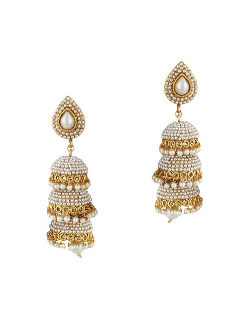 multi colored zinc jhumka - 15413218 - Standard Image - 1