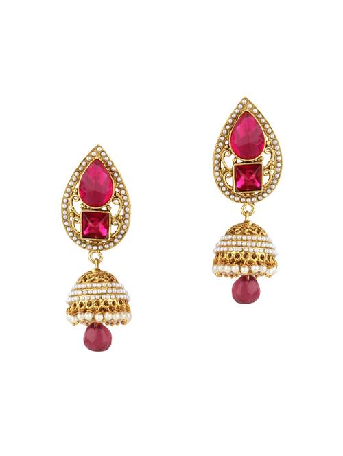 gold zinc jhumka - 15413222 - Standard Image - 1