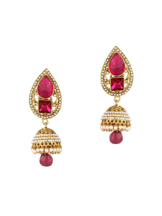gold zinc jhumka - 15413222 - Zoom Image - 1