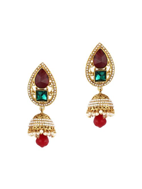 multi colored zinc jhumka - 15413227 - Standard Image - 1