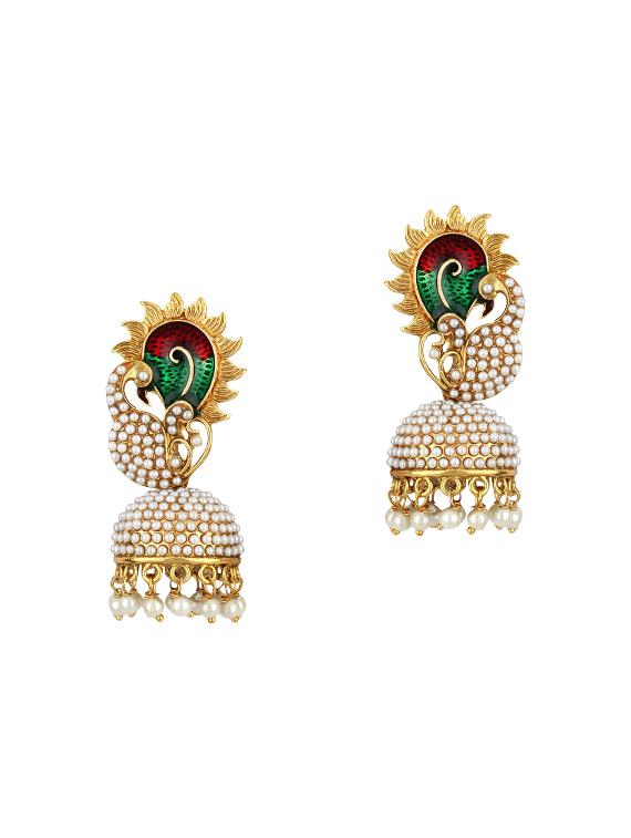 Gold Tone Jhumka - 15413253 - Zoom Image - 1
