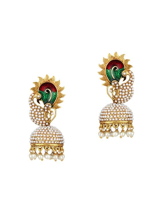 gold tone jhumka - 15413256 - Zoom Image - 1