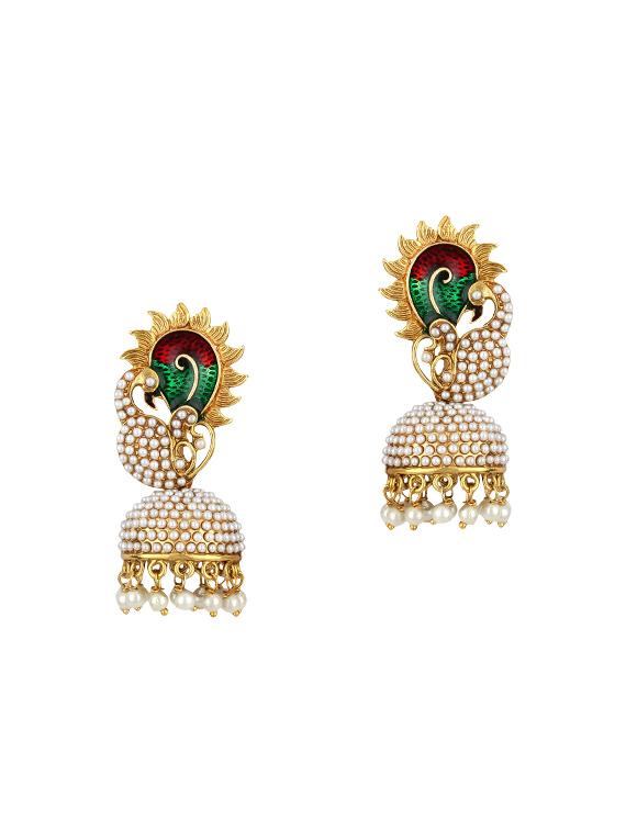 Gold Tone Jhumka - 15413258 - Zoom Image - 1
