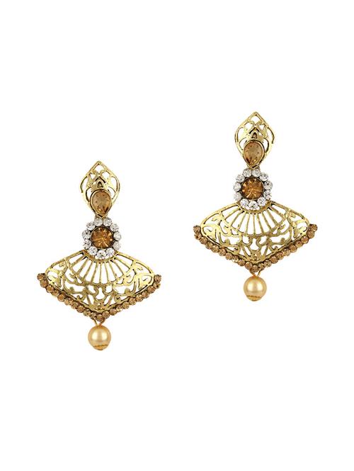 Gold Tone Stone Jhumka - 15413276 - Standard Image - 1