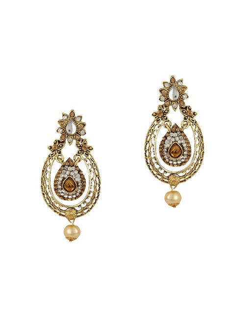 Gold Tone Stone Earrings - 15413288 - Standard Image - 1