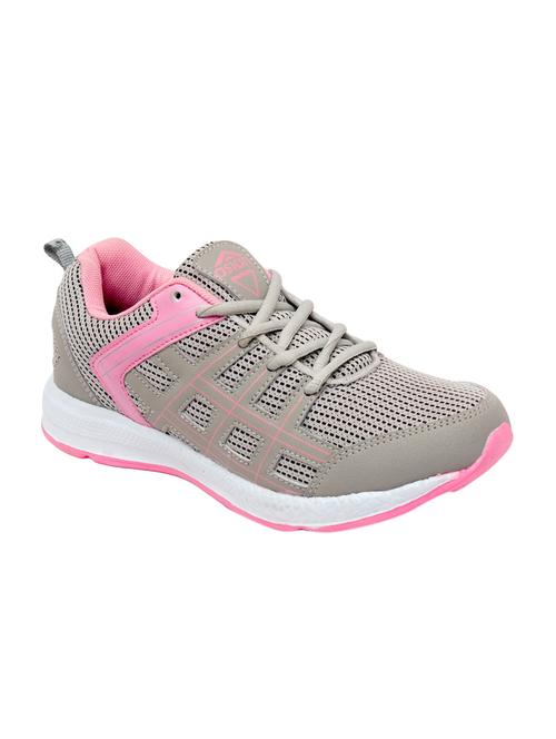 grey lace-up mesh sports shoes - 15413348 - Standard Image - 1