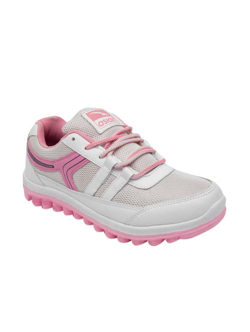 grey lace-up mesh sports shoes - 15413349 - Standard Image - 1