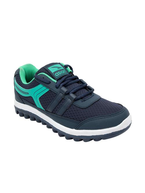 blue lace-up mesh sports shoes - 15413350 - Standard Image - 1