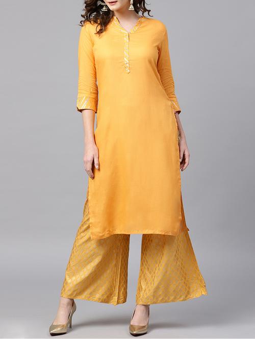 Butter straight kurta - 15413374 - Standard Image - 1