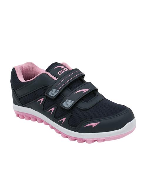 navy slip on mesh sports shoes - 15413382 - Standard Image - 1