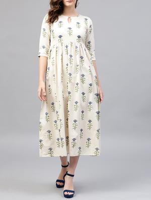 floral keyhole neck maxi dress - 15413412 - Standard Image - 1