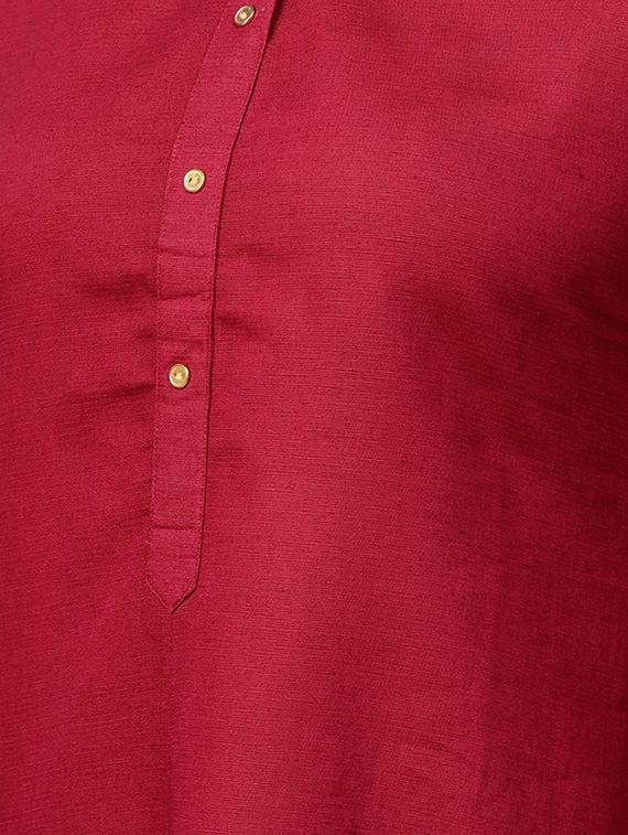 solid straight kurta - 15413444 - Zoom Image - 4