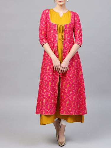 Layered printed kurta - 15413474 - Very Small Image - 1