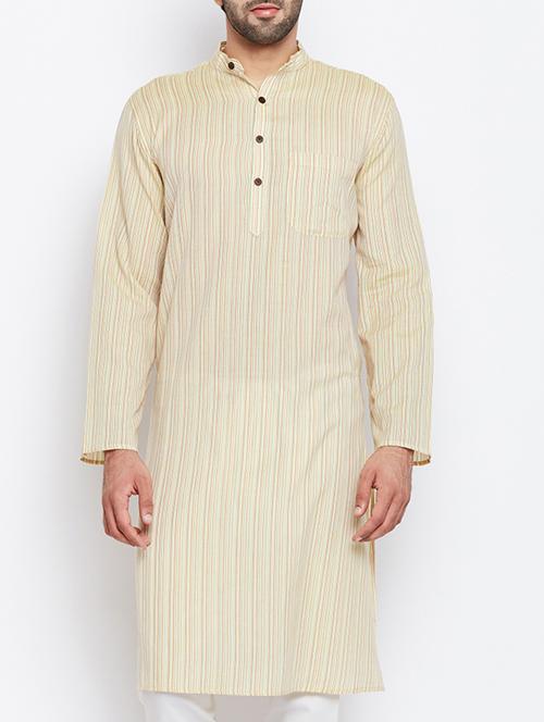 multi colored cotton long kurta - 15413489 - Standard Image - 1