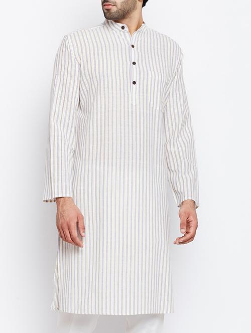 multi colored cotton long kurta - 15413492 - Standard Image - 1
