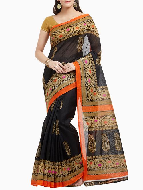 Paisley bhagalpuri saree with blouse - 15413619 - Very Small Image - 1