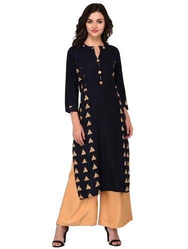 Straight geometric kurta - 15413632 - Very Small Image - 1