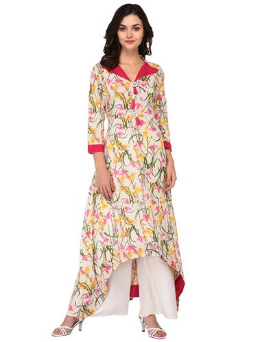 High low printed kurta - 15413635 - Very Small Image - 1