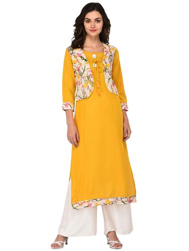 straight kurta with jacket - 15413636 - Very Small Image - 1