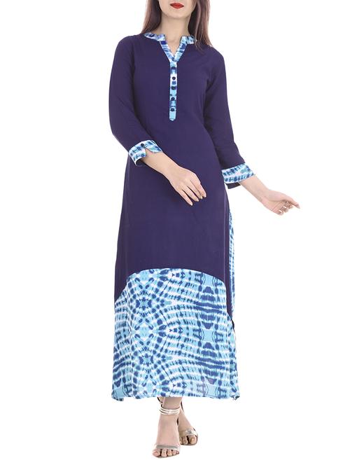 a-line shibori kurta - 15413645 - Very Small Image - 1