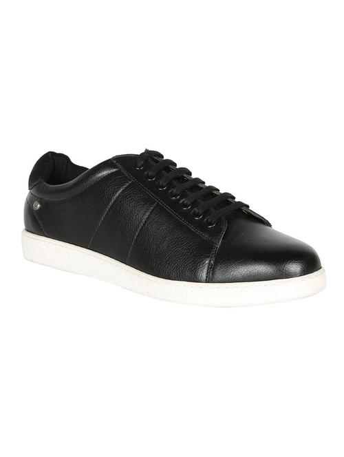 black leatherette lace up sneakers - 15413735 - Very Small Image - 1