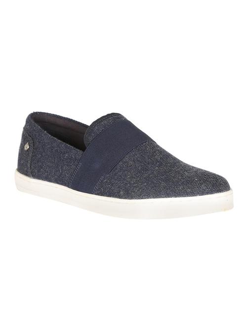 navy Fabric casual slipons - 15413736 - Very Small Image - 1