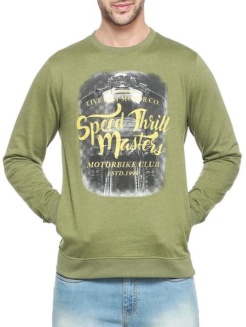 green polyester sweatshirt - 15413737 - Very Small Image - 1