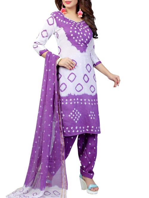 Bandhani unstitched salwar suit - 15413742 - Very Small Image - 1