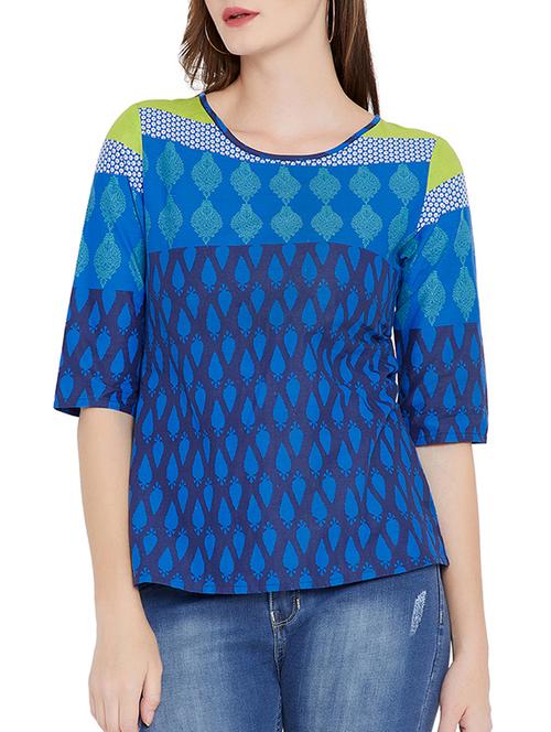 Cobalt blue keyhole back top - 15413844 - Standard Image - 1