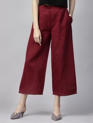ethnic flared palazzo - 15413987 - Standard Image - 1