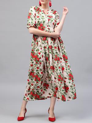 floral flared maxi dress - 15413991 - Standard Image - 1